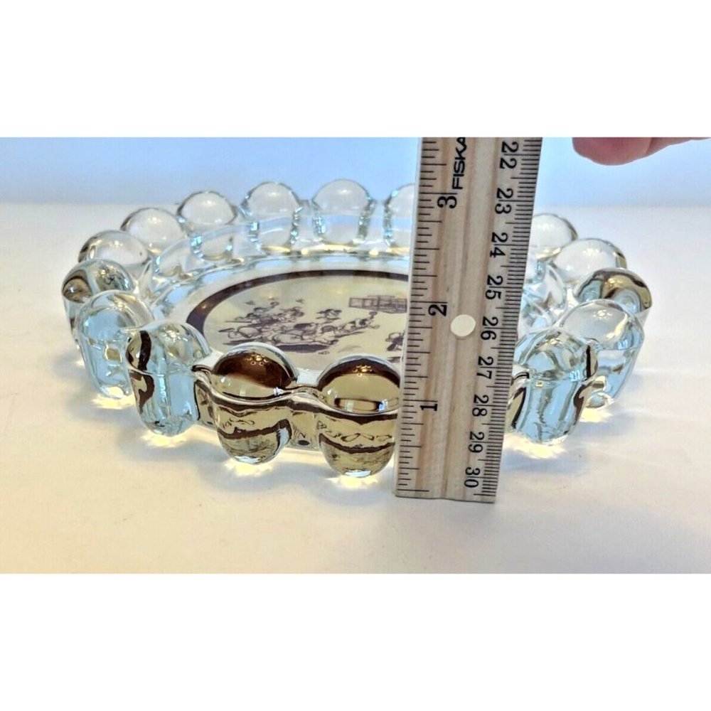 Gary Patterson "Open Court" Bubble Edge Ashtray thought Factory Gift Vintage - Picture 4 of 5